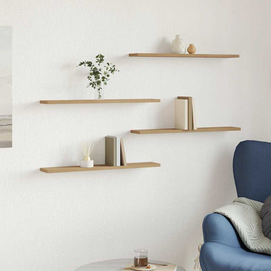 Wall Shelves 4 Pcs Engineered Wood