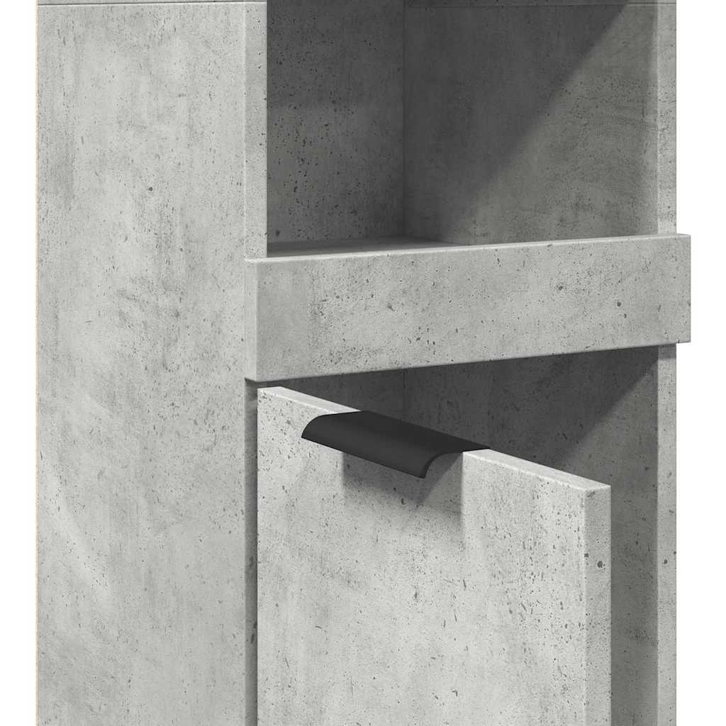 Bathroom Cabinet Concrete Grey 32X34X188.5 Cm Engineered Wood