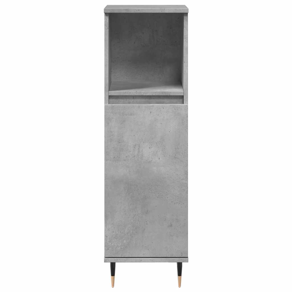 Bathroom Cabinet Concrete Grey 30X30X100 Cm Engineered Wood