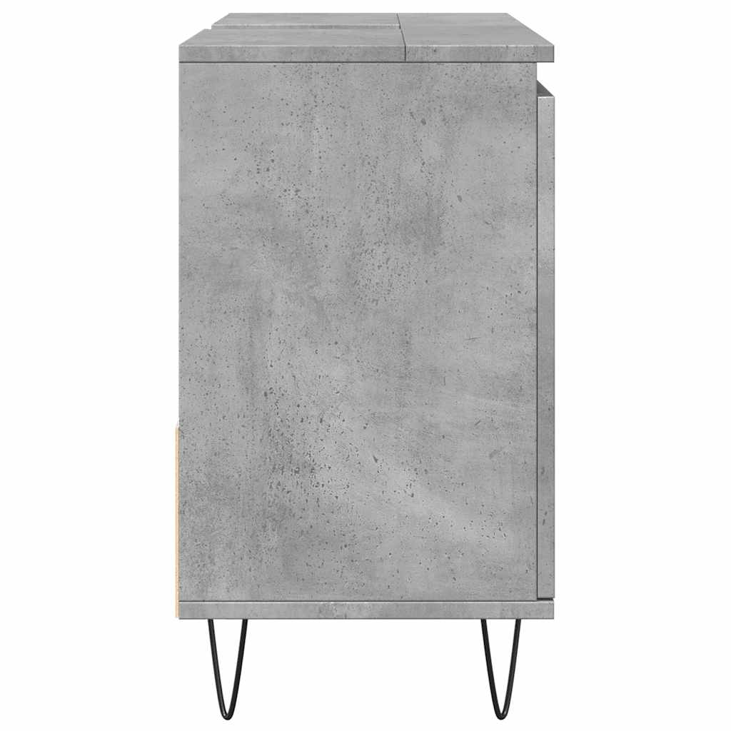 Sink Cabinet Concrete Oak 65X33X60 Cm Engineered Wood