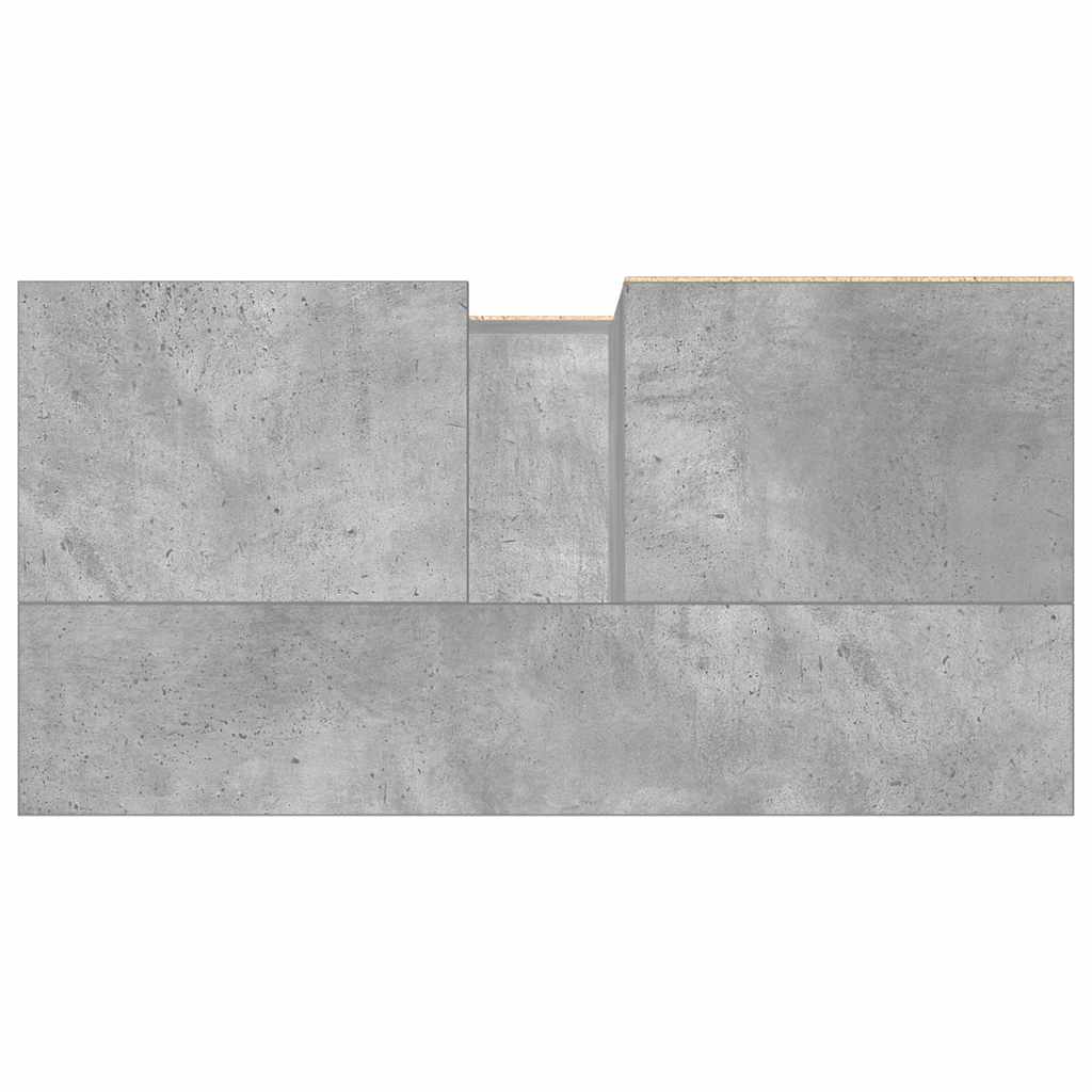 Sink Cabinet Concrete Oak 65X33X60 Cm Engineered Wood