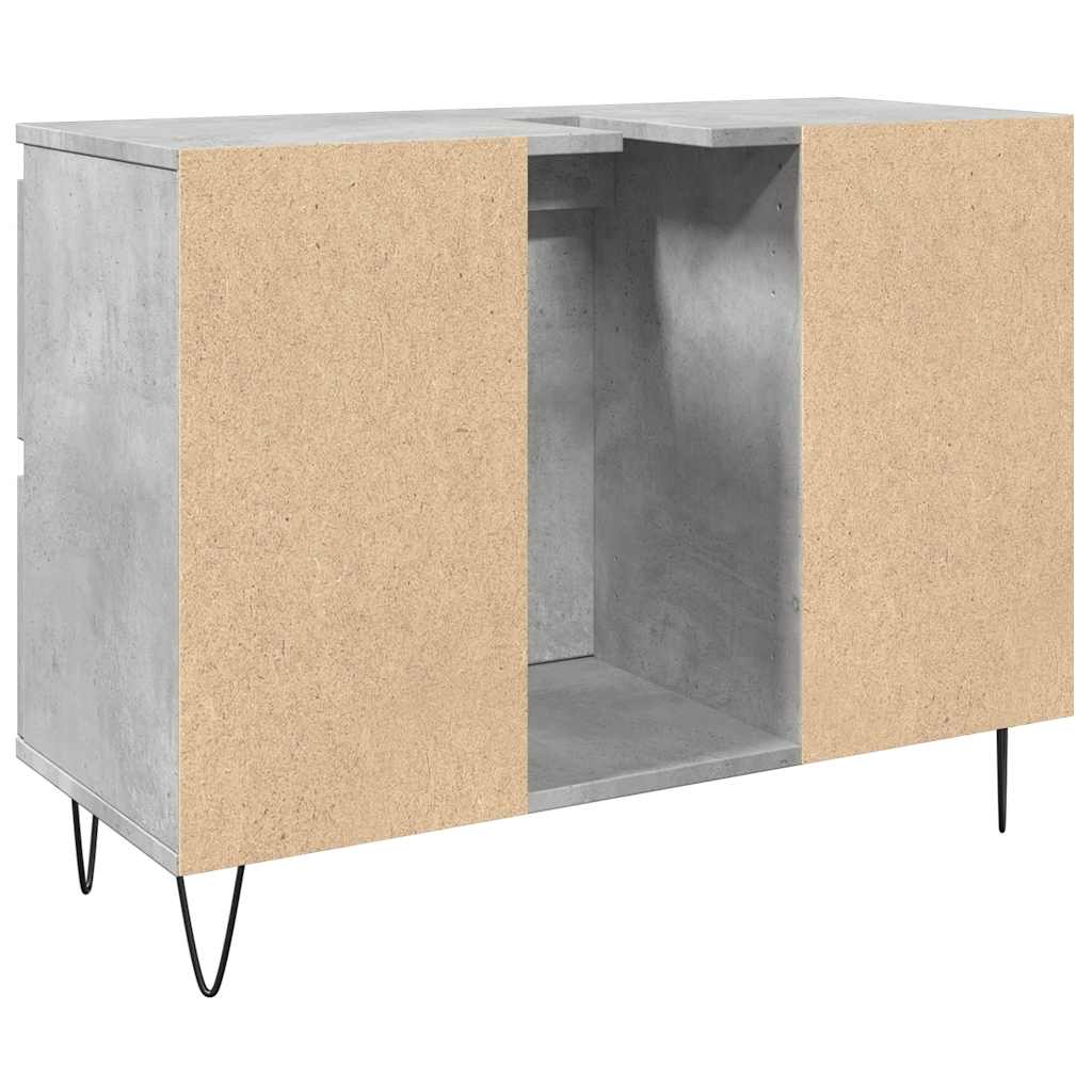 Bathroom Cabinet Concrete Grey 80X33X60 Cm Engineered Wood