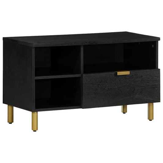 Tv Cabinet Black 80X33X46 Cm Engineered Wood