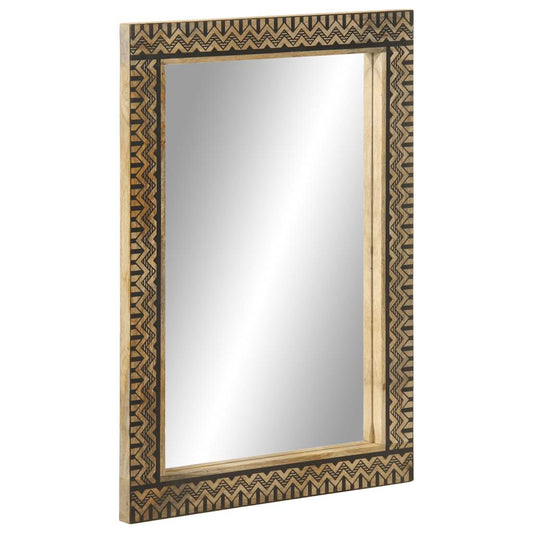 Bathroom Mirror 50X70 Cm Solid Wood Mango And Glass