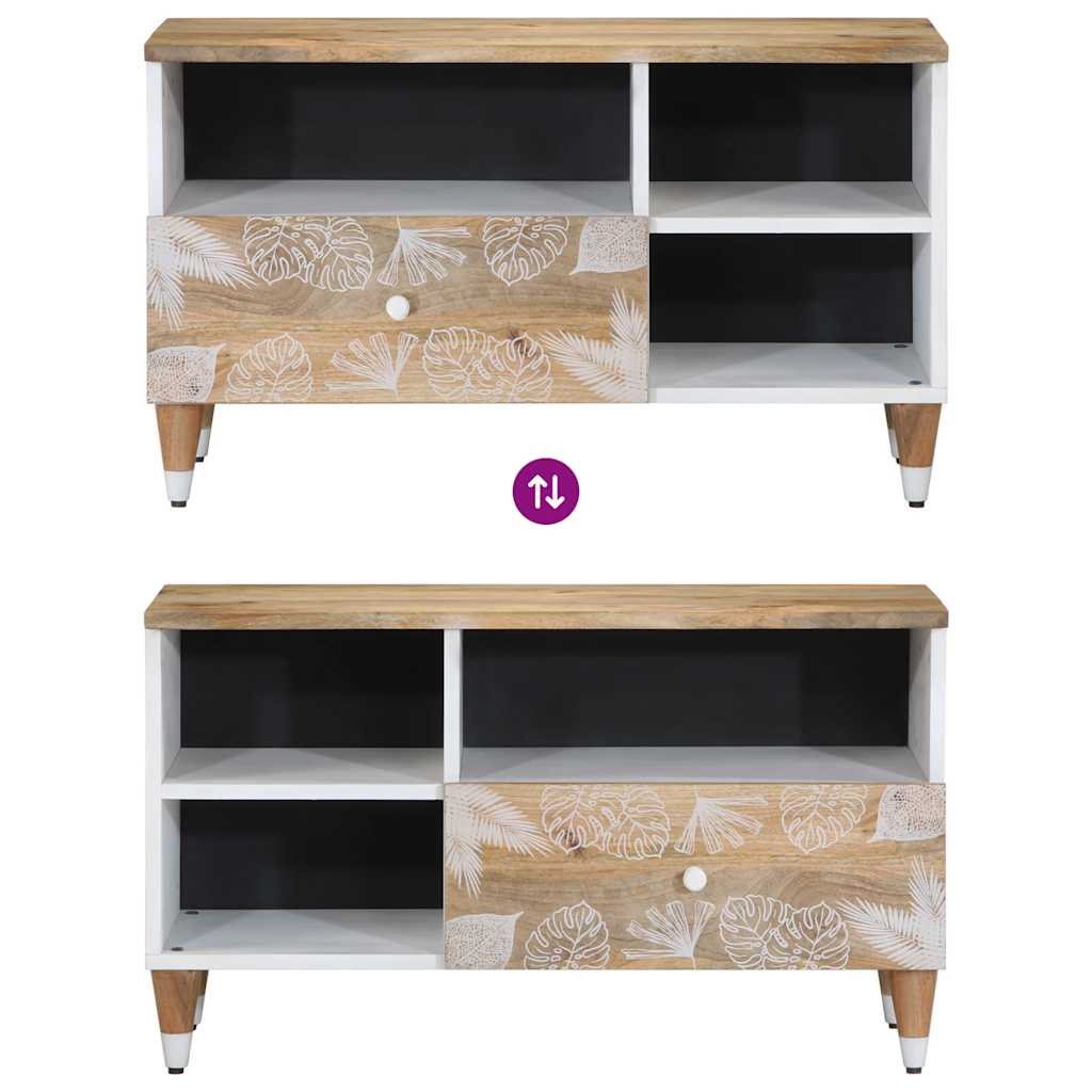 Tv Cabinet 80X33.5X46 Cm Solid Wood Mango