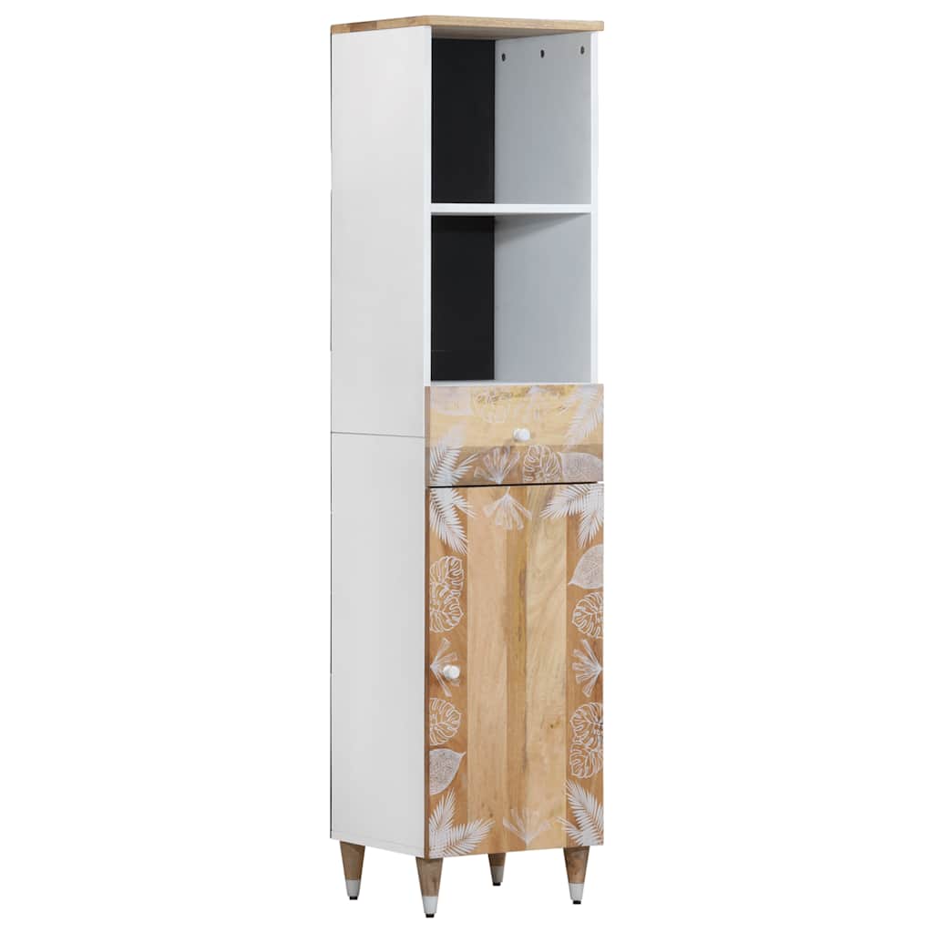 Bathroom Cabinet 38X33.5X160 Cm Solid Wood Mango