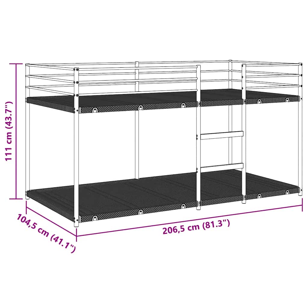 Bunk Bed Without Mattress Black Steel