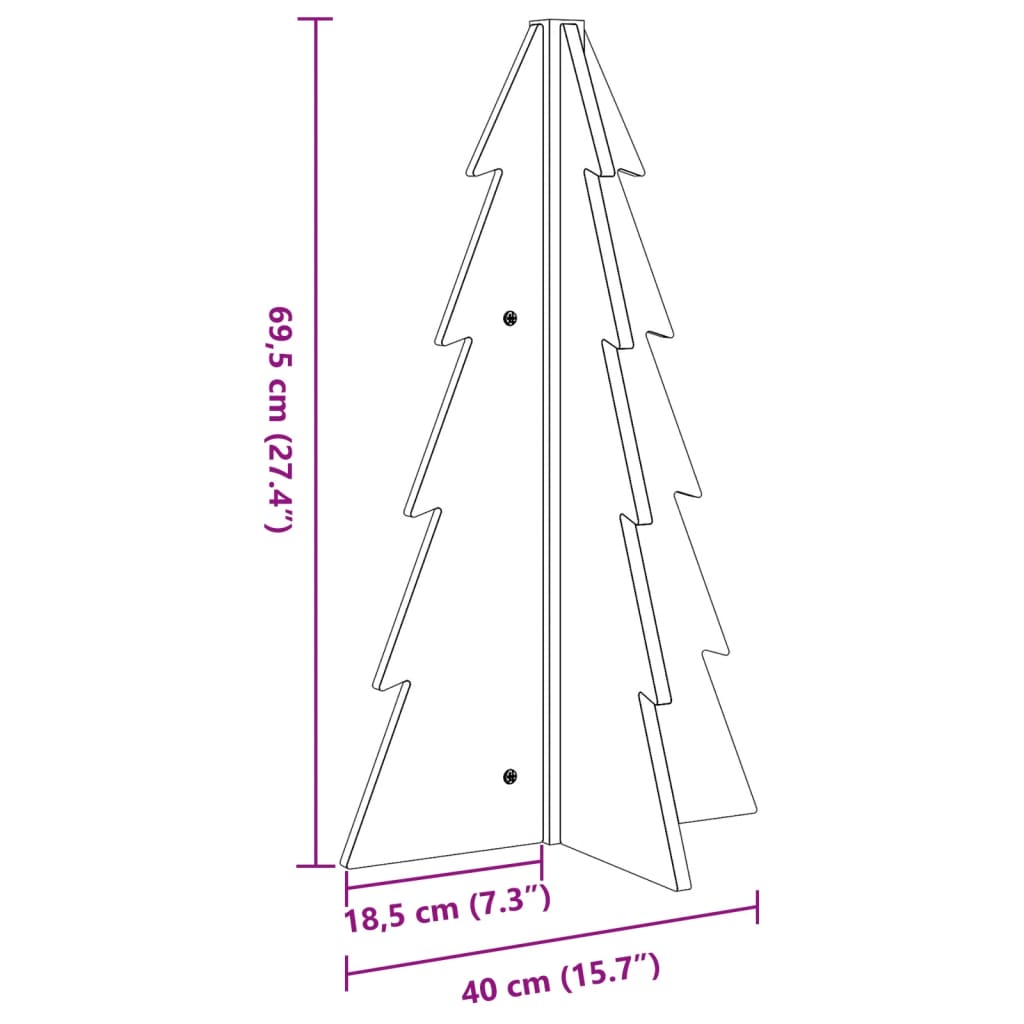 Wooden Christmas Tree For Decoration Solid Wood Pine