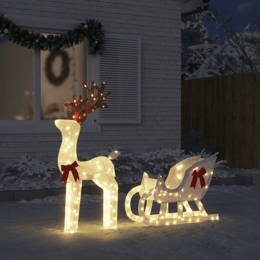 Christmas Decoration Reindeer And Sleigh 100 Leds