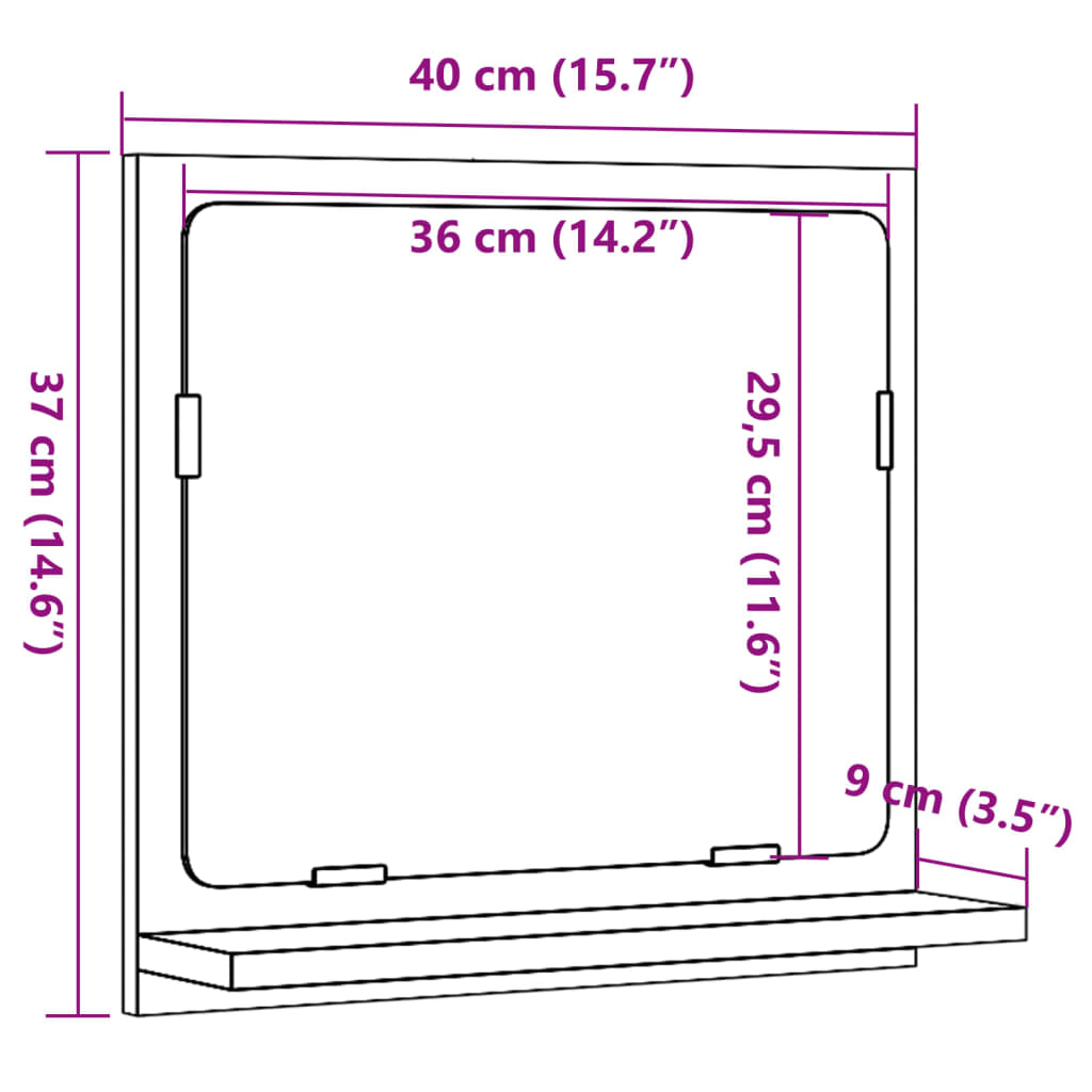 Bathroom Mirror Cabinet Engineered Wood