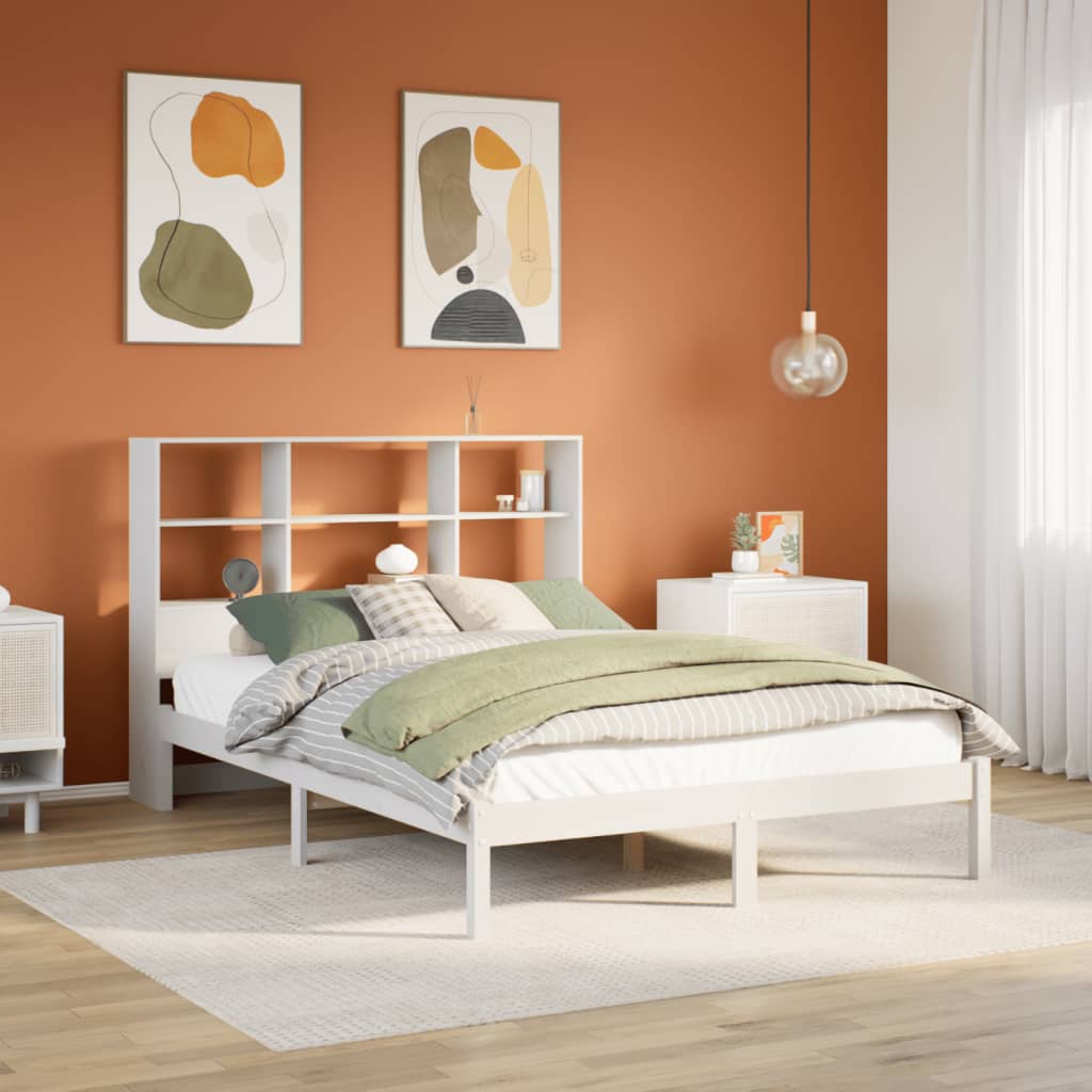 Bookcase Bed Without Mattress Solid Wood Pine