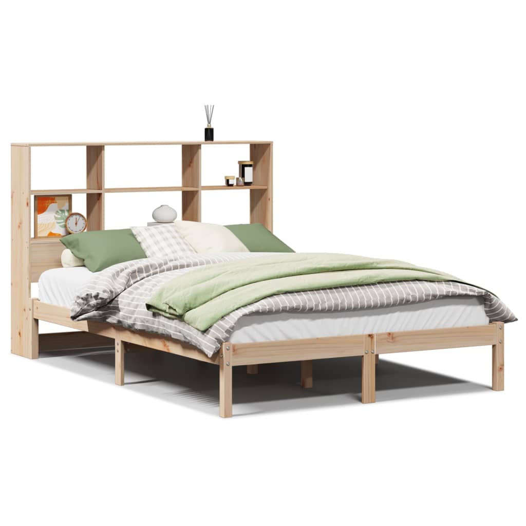 Bookcase Bed Without Mattress Solid Wood Pine