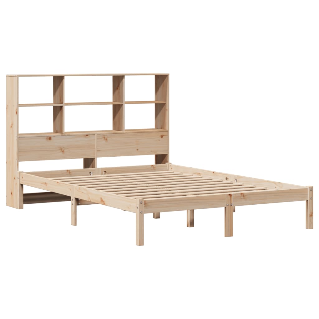 Bookcase Bed Without Mattress Solid Wood Pine
