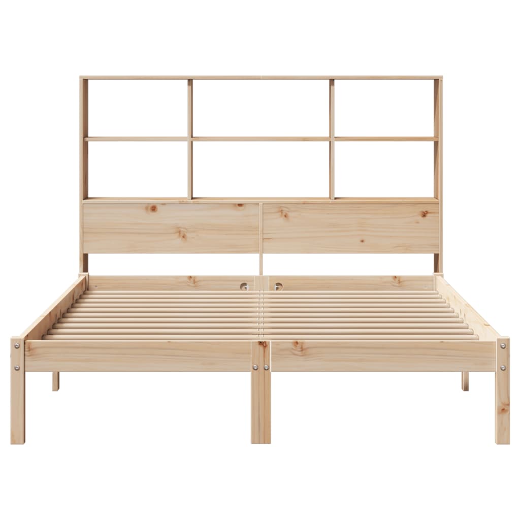 Bookcase Bed Without Mattress Solid Wood Pine