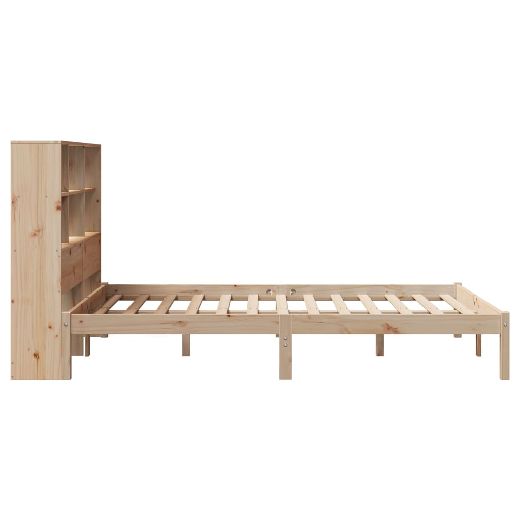 Bookcase Bed Without Mattress Solid Wood Pine