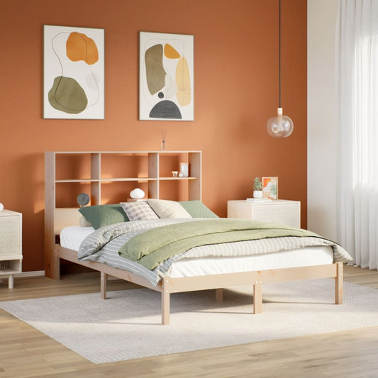 Bookcase Bed Without Mattress Solid Wood Pine