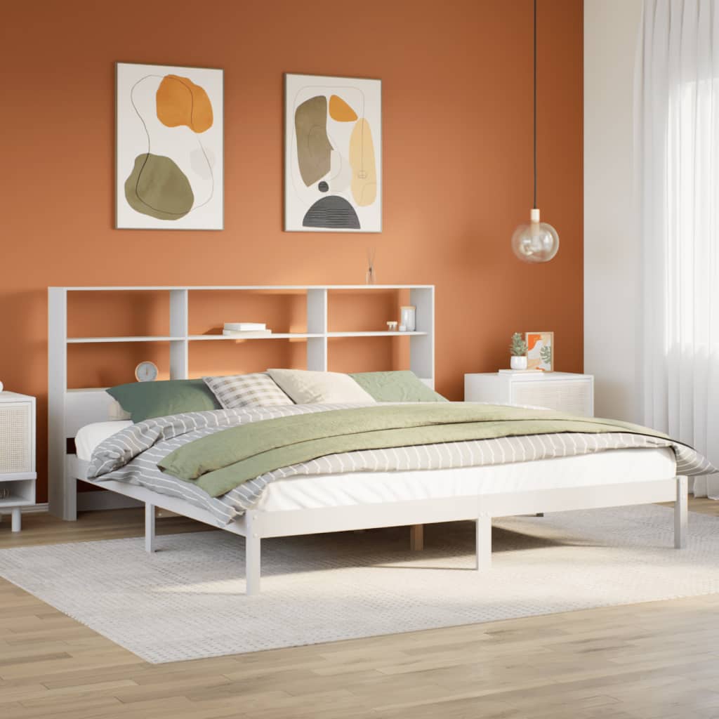 Bookcase Bed Without Mattress Solid Wood Pine