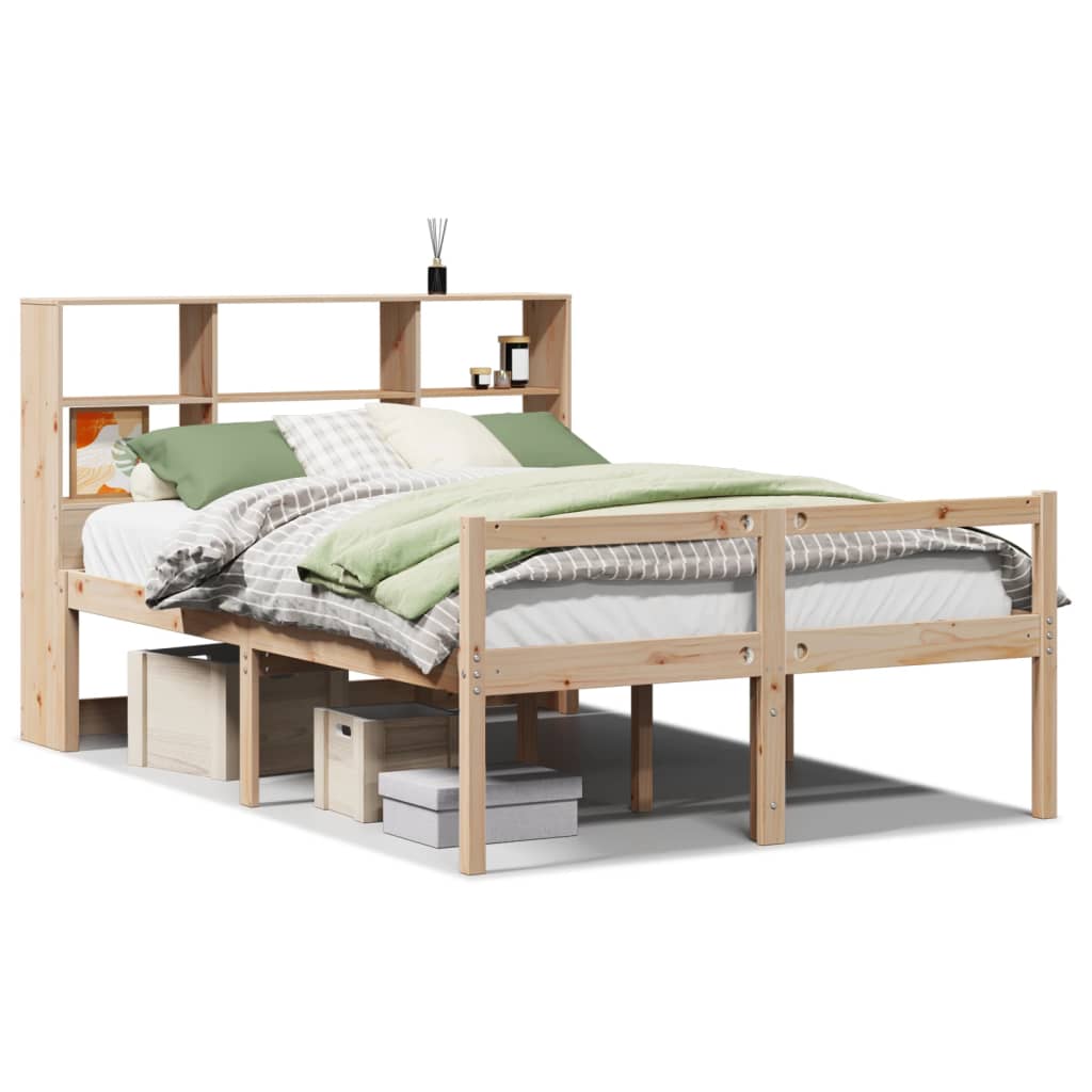 Bookcase Bed Without Mattress Small Double Solid Wood Pine