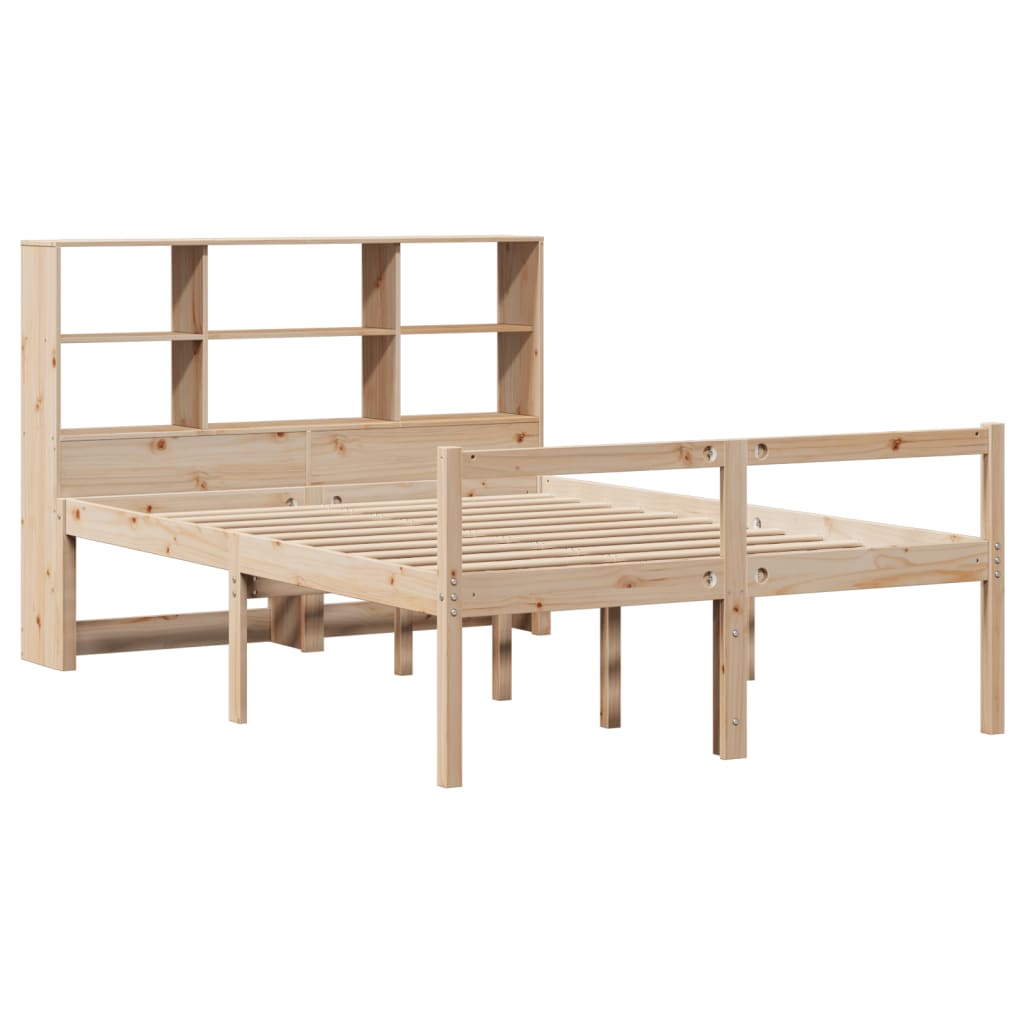 Bookcase Bed Without Mattress Small Double Solid Wood Pine