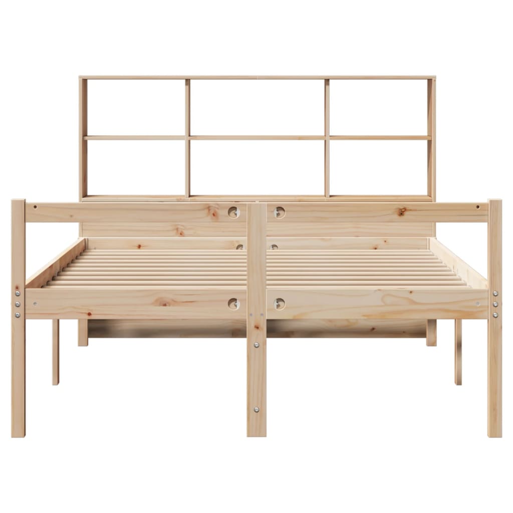 Bookcase Bed Without Mattress Small Double Solid Wood Pine