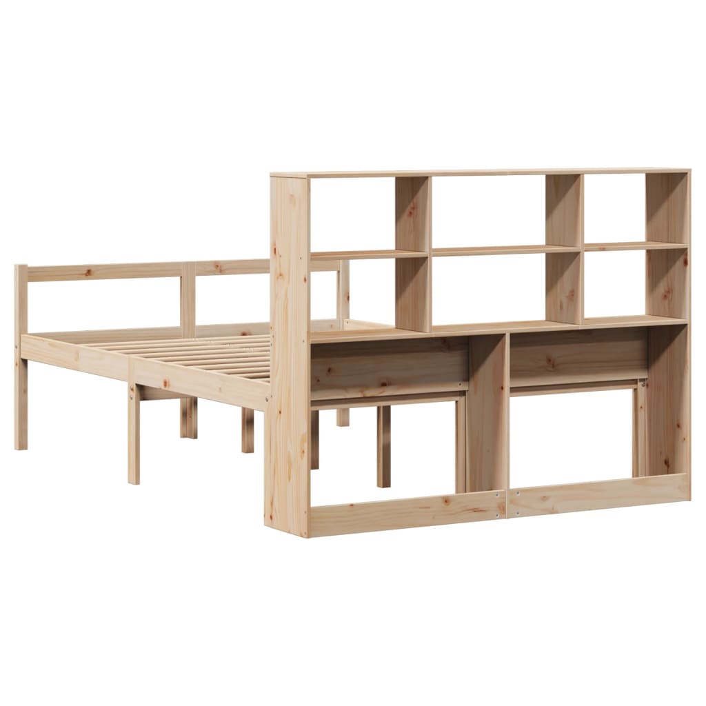 Bookcase Bed Without Mattress Small Double Solid Wood Pine