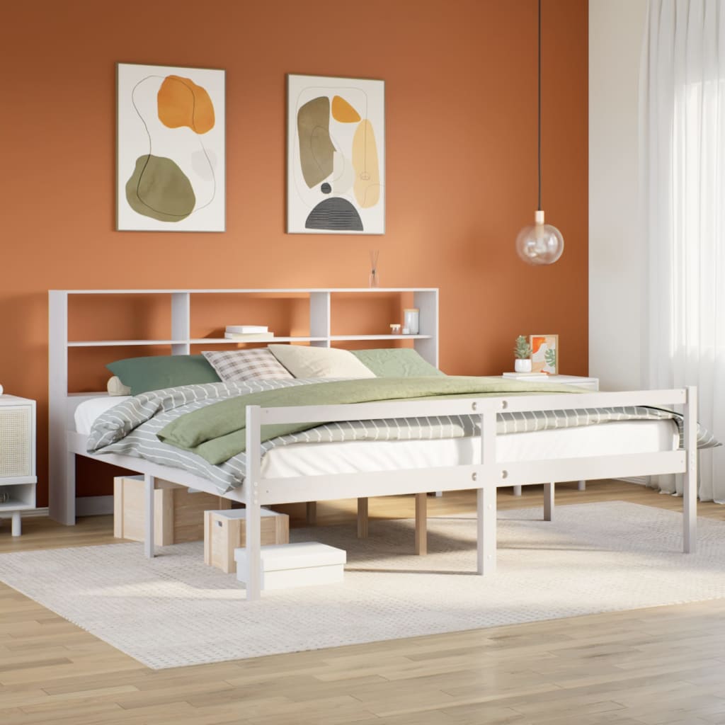 Bookcase Bed Without Mattress Small Double Solid Wood Pine