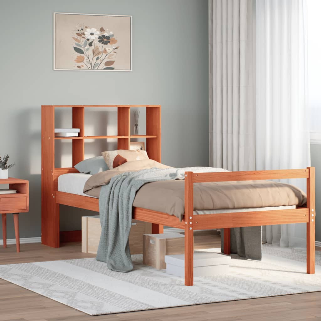 Bookcase Bed Without Mattress Small Double Solid Wood Pine