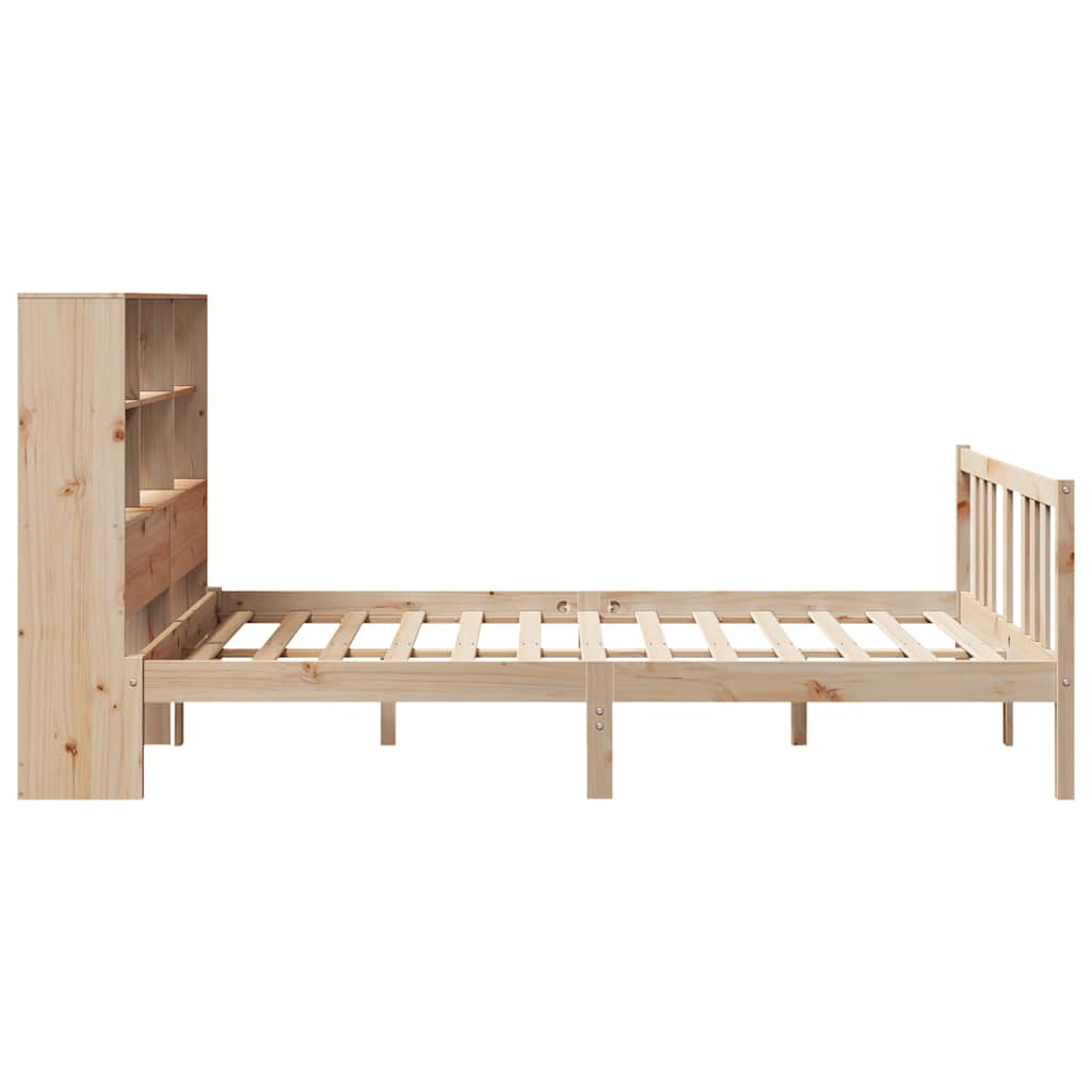Bookcase Bed Without Mattress 120X200Cm Solid Wood Pine