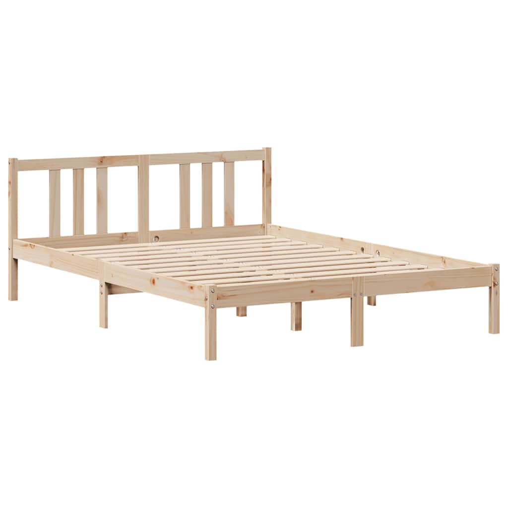 Bookcase Bed Without Mattress 120X200Cm Solid Wood Pine