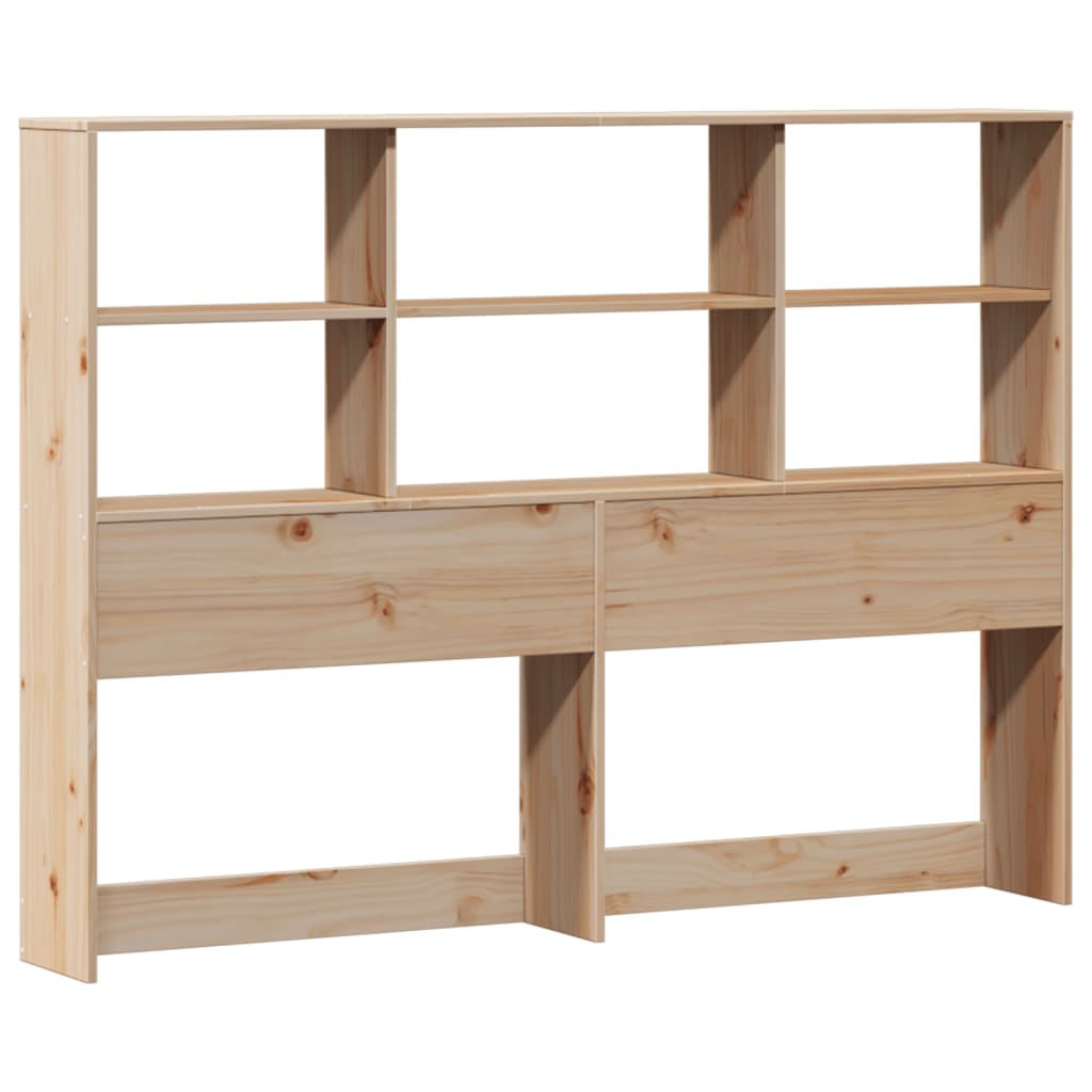 Bookcase Bed Without Mattress 140X190Cm Solid Wood Pine