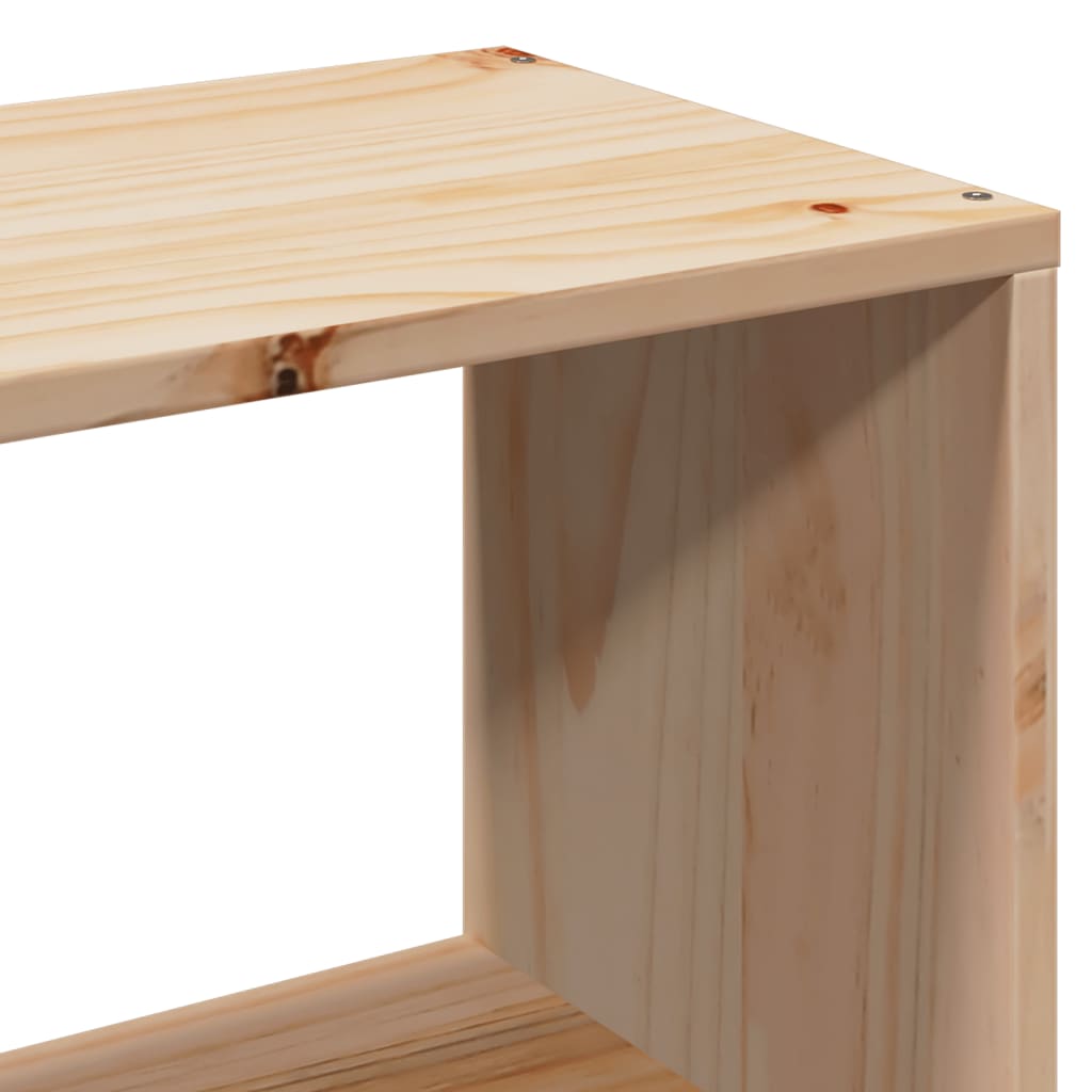 Bookcase Bed Without Mattress 140X190Cm Solid Wood Pine