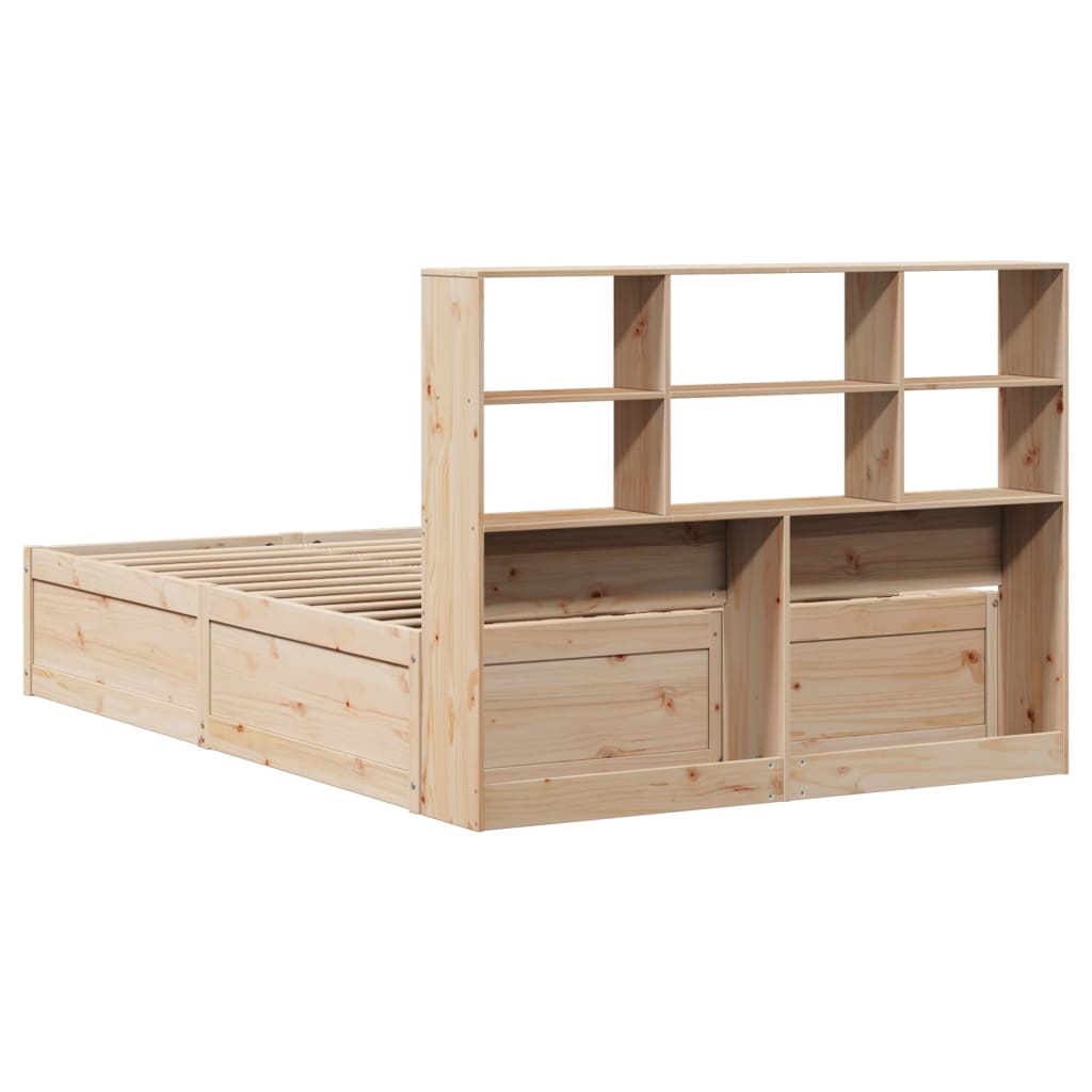 Bed Frame Without Mattress Solid Wood Pine