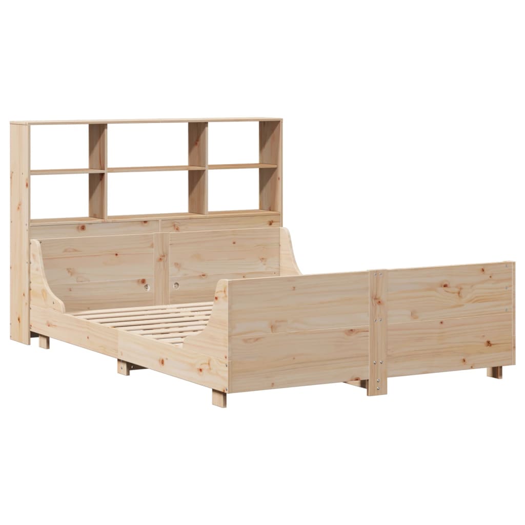 Bookcase Bed Without Mattress Solid Wood