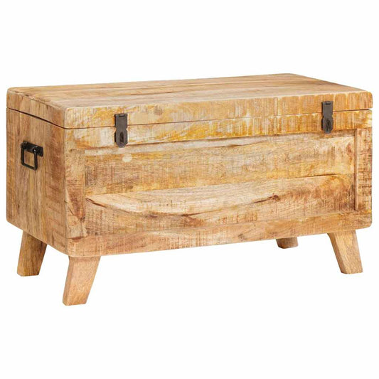 Storage Box With Storage 70 X 35 X 40 Cm Solid Mango Wood