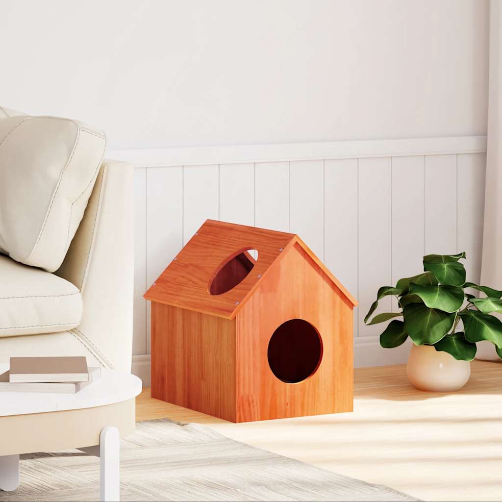 Cat House 41X50X50 Cm Solid Wood Pine