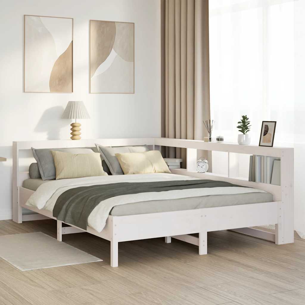 Bookcase Bed Without Mattress Solid Wood Pine