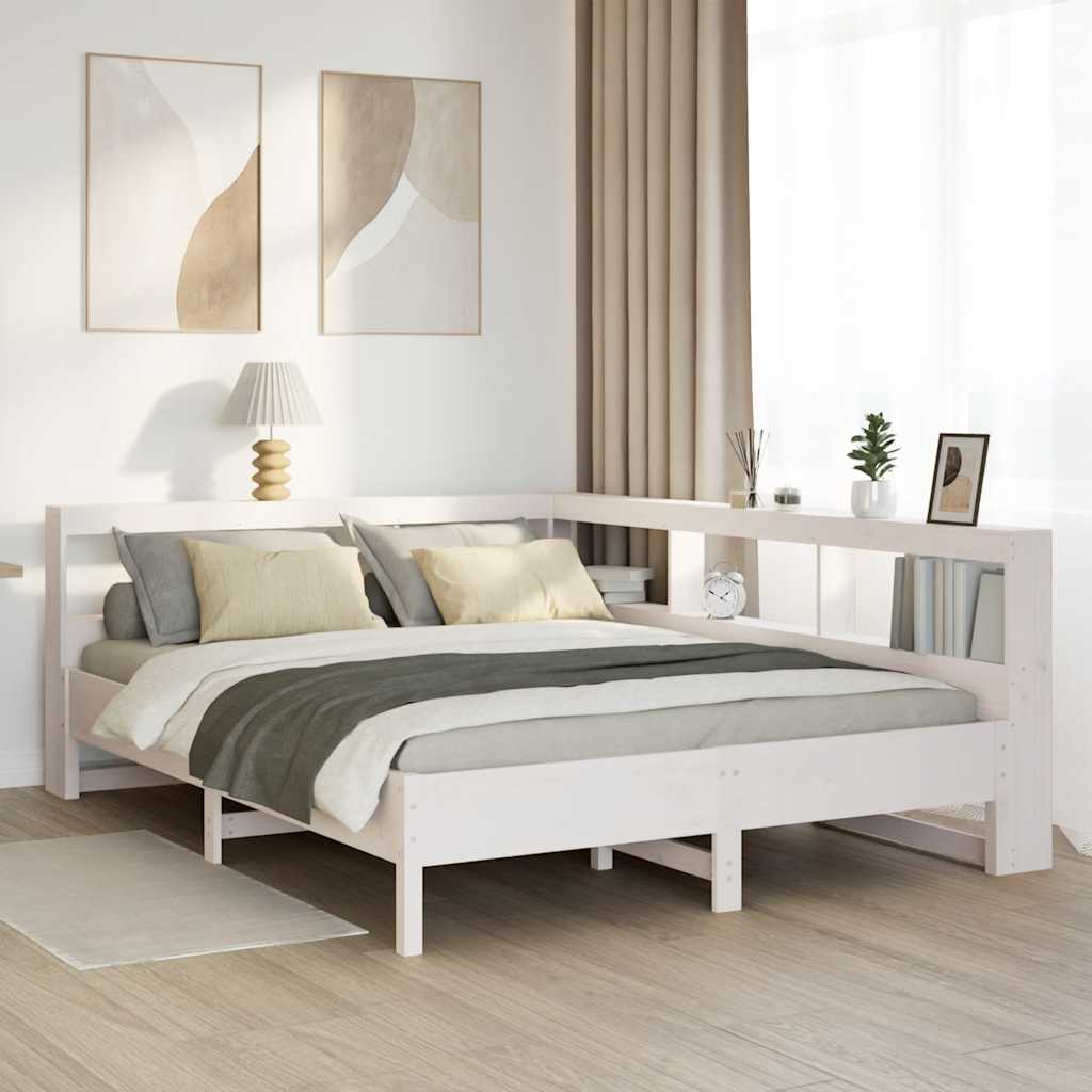 Bookcase Bed Without Mattress Solid Wood Pine
