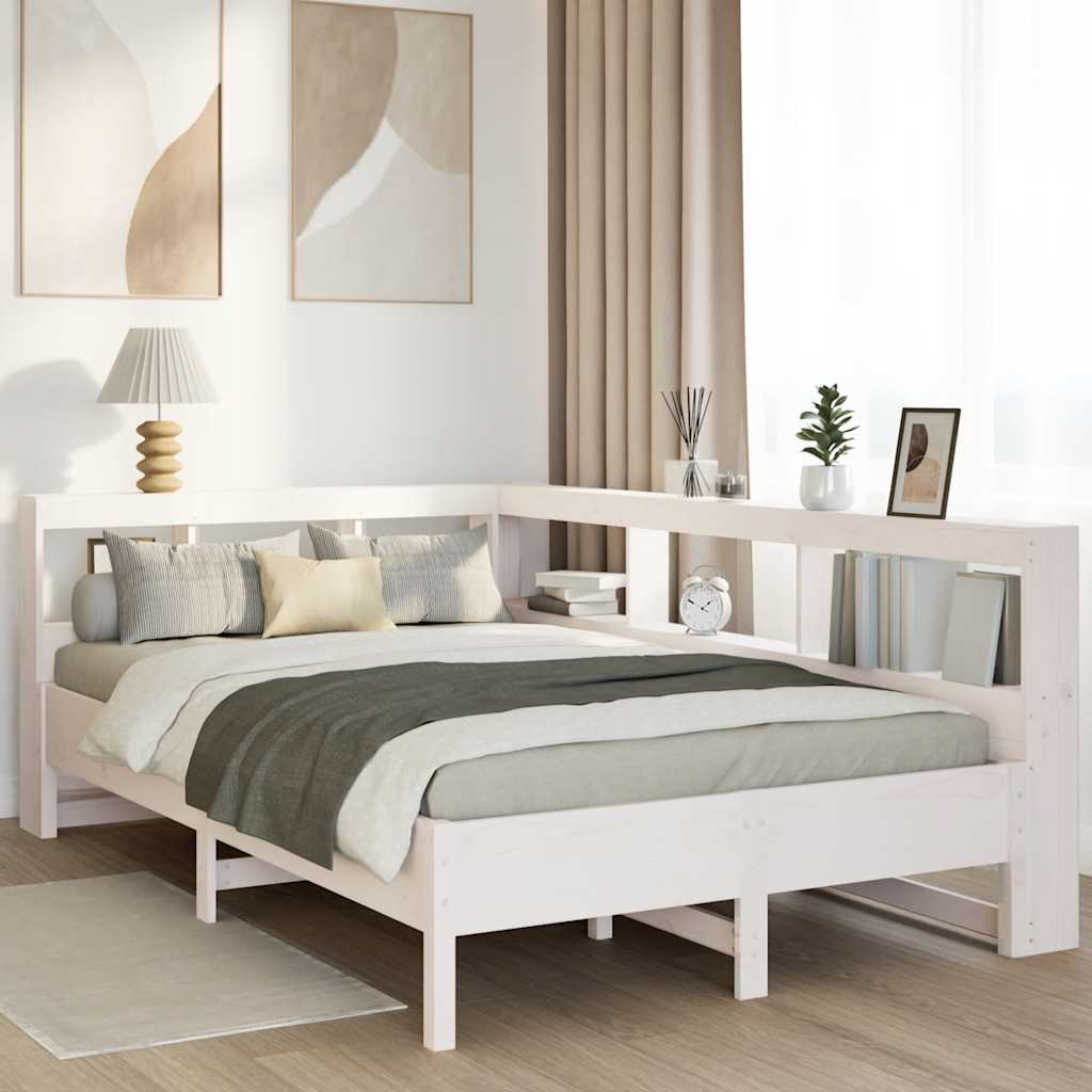 Bookcase Bed Without Mattress Solid Wood Pine