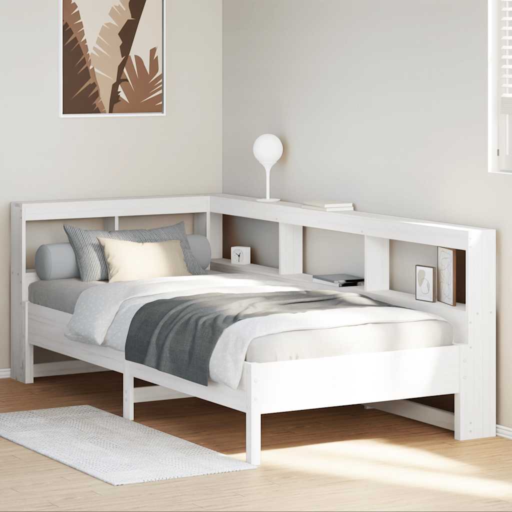 Bookcase Bed Without Mattress Solid Wood Pine