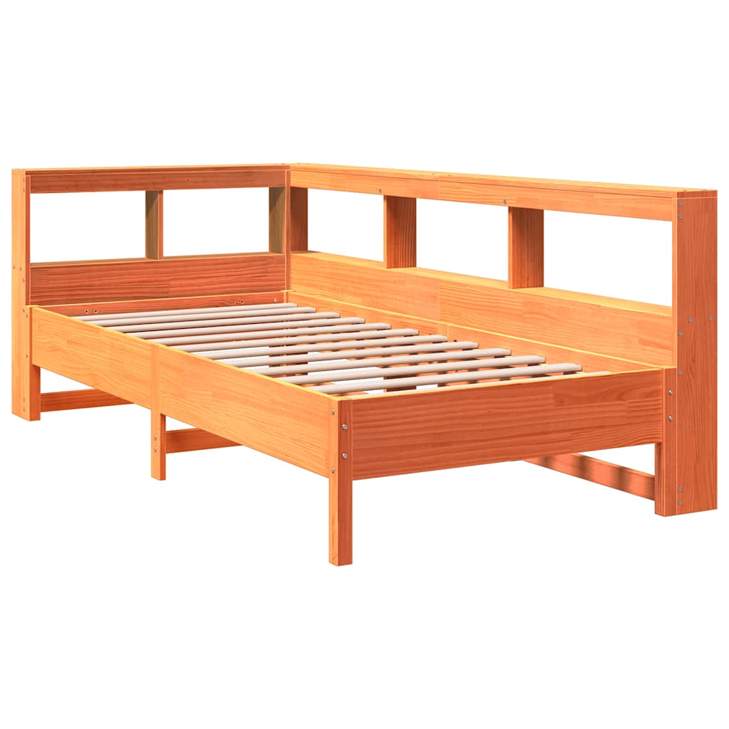 Bookcase Bed Without Mattress Solid Wood Pine