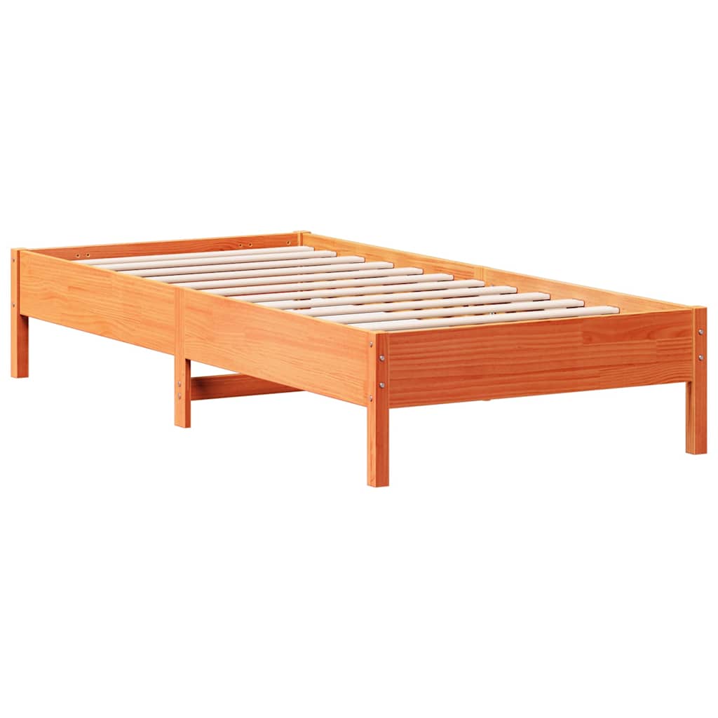 Bookcase Bed Without Mattress Solid Wood Pine