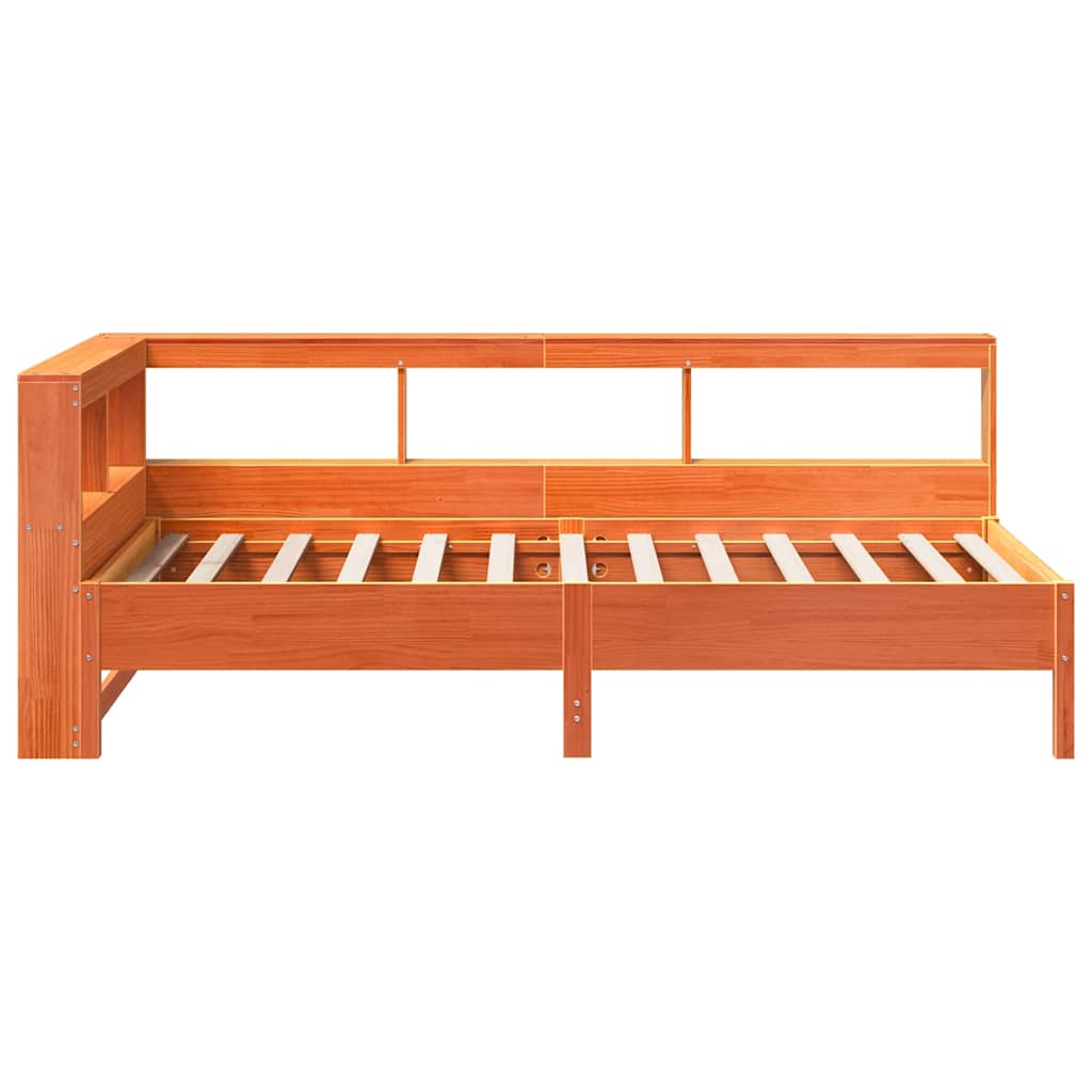 Bookcase Bed Without Mattress Solid Wood Pine