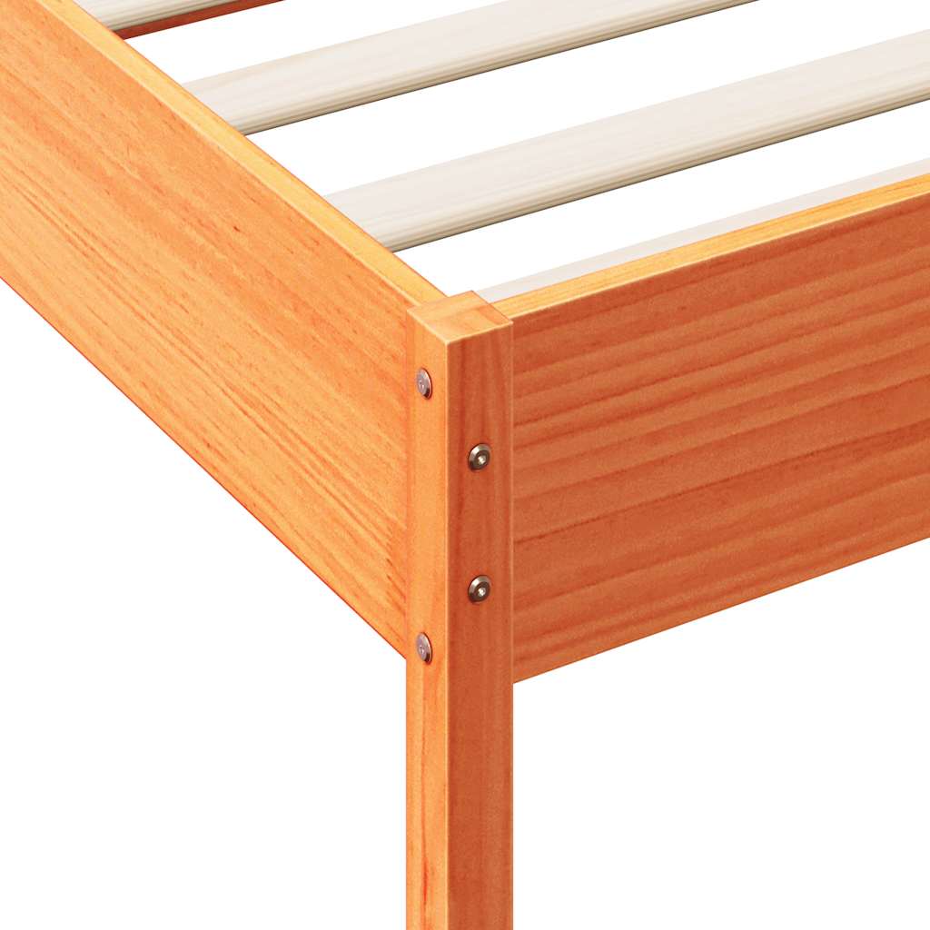Bookcase Bed Without Mattress Solid Wood Pine