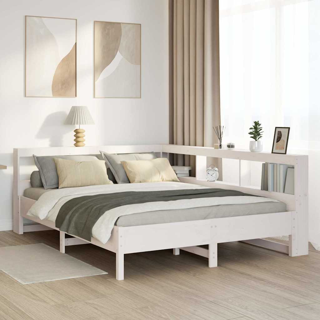 Bookcase Bed Without Mattress Solid Wood Pine