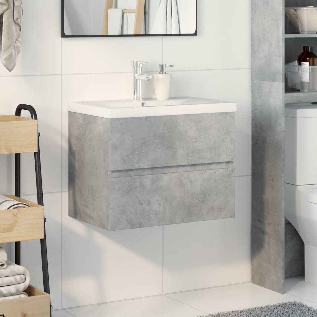 2 Piece Bathroom Furniture Set Engineered Wood