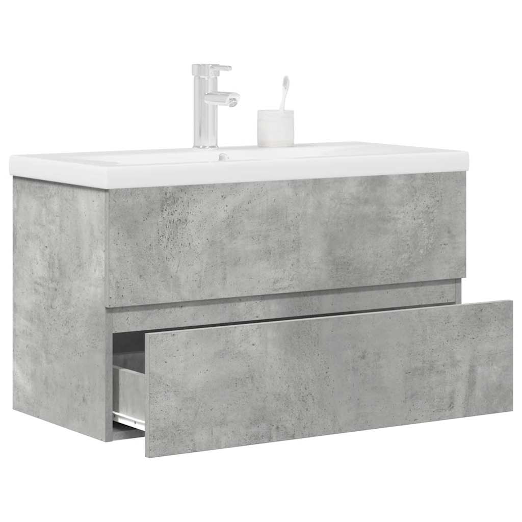 2 Piece Bathroom Furniture Set Engineered Wood