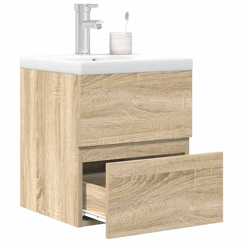 2 Piece Bathroom Furniture Set Engineered Wood