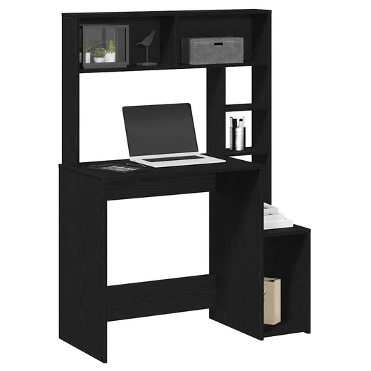 Desk With Shelves 100X45X140 Cm Engineered Wood