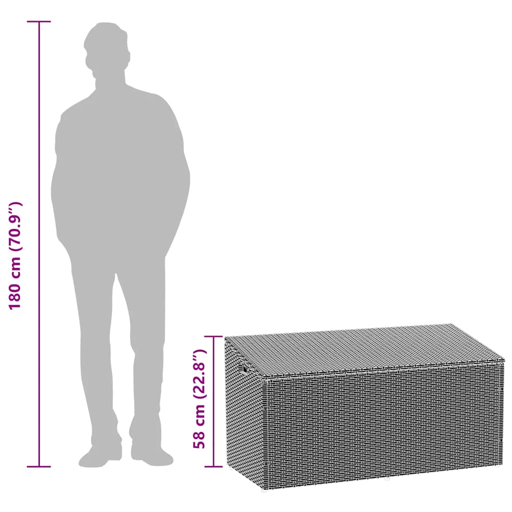 Garden Storage Box Poly Rattan