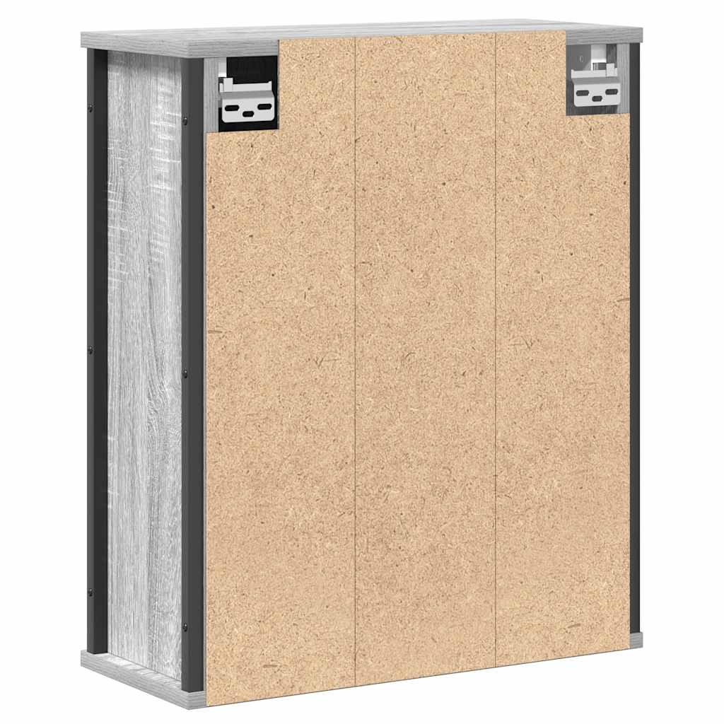 Bathroom Wall Cabinet With Mirror Grey Sonoma 50X21X60 Cm